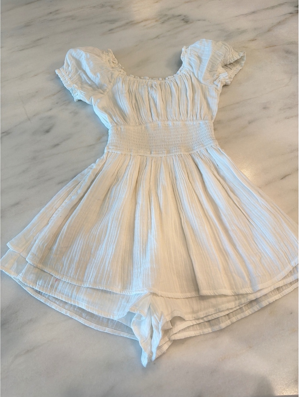 Hollister white romper xxs petite white